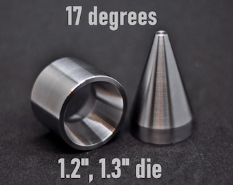 17 Degree 1.2" 1.3" Folding set cone die coin ring fold over Made in Ukraine