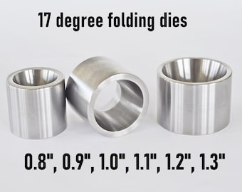 Folding Dies 17 Degree 0.8" 0.9" 1" 1.1" 1.2" 1.3"  making coin ring fold over tool Made in Ukraine