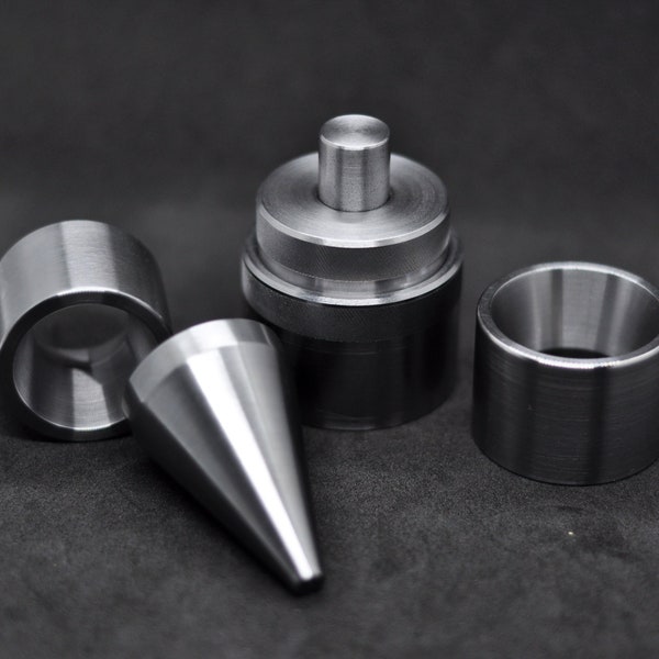 COIN RING Tool Set 1/2 Zoll Zentrierlocher, Faltkegel, Matrizenlocher, Universal-Stahl-Locheisen - made in UKRAINE