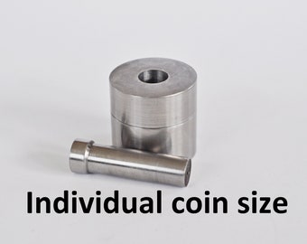 1/2" INDIVIDUAL Coin size Ring Tools CENTER PUNCH Hole in coin tool coins