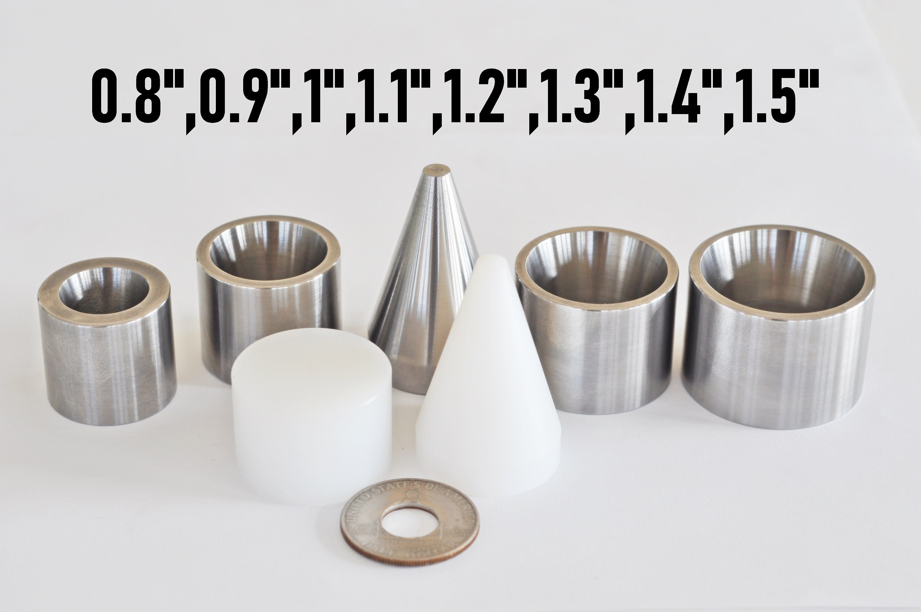 17도 0.8 0.9 1 1.1 1.2 1.3 1.4 1.5 카프로론 콘 및 프레스 패드 접이식 세트 콘 다이 코인 링 접이식 코인 링  MADE IN UKRAINE-Freehip.co.kr