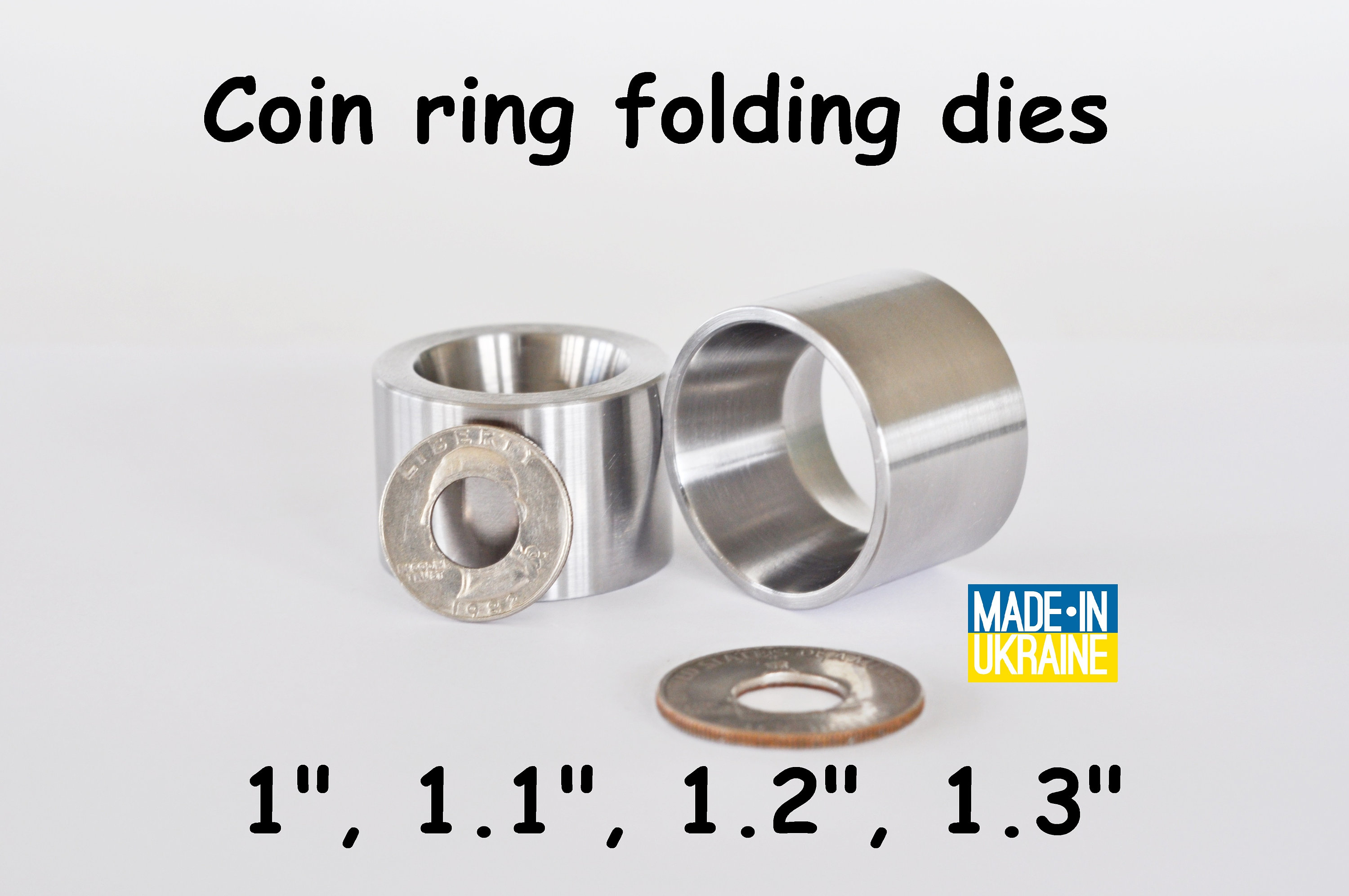 17 DEGREE Folding die (1.1″ x 1.2″) for making coin rings Stainless Steel –  Legacy Brand Coin Ring Tools