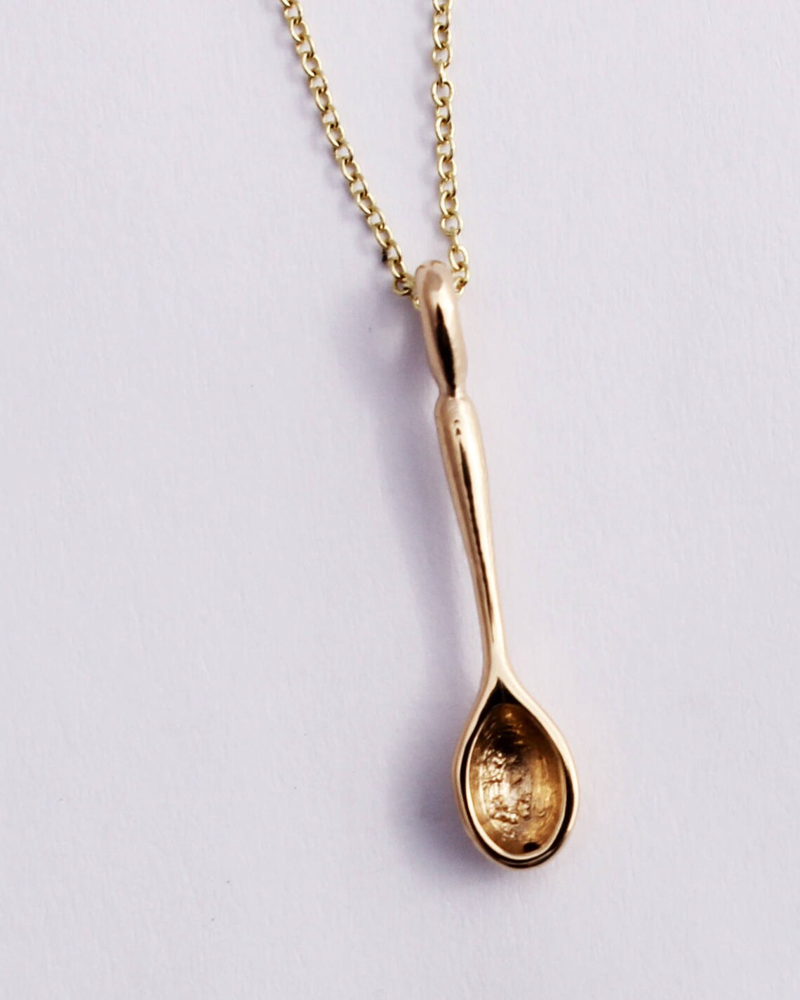 Gold Spoon Pendant14k Solid Gold Spoon Cooking Spoon Etsy