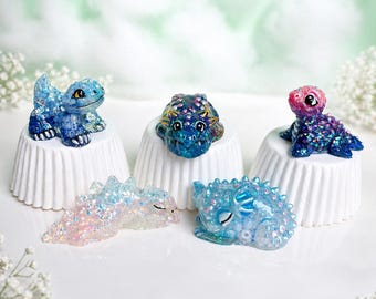 Uroczy zestaw ze śpiącym smokiem, miniaturowe smoki z żywicy, figurki zwierząt fantasy, prezent w kształcie smoka kawaii, drobne przedmioty kolekcjonerskie, ręcznie robiony smok