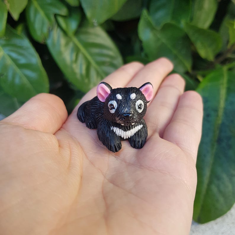 Polymer Clay Tasmanian Devil Miniature, Handmade Figurine - Etsy