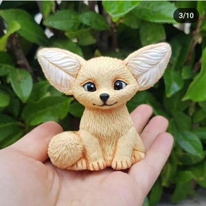 作家 テディベア フェネック ぬいぐるみ フェネックギツネ ホワイトフォックス OOAK 手作りぬいぐるみ