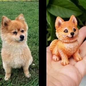 Miniatur eines Haustieres, angefertigt nach Ihrer Vorlage, ein persönliches Geschenk als Symbol für Ihr Haustier,kleine Tierskulptur, angefertigt nach Ihrer Vorlage