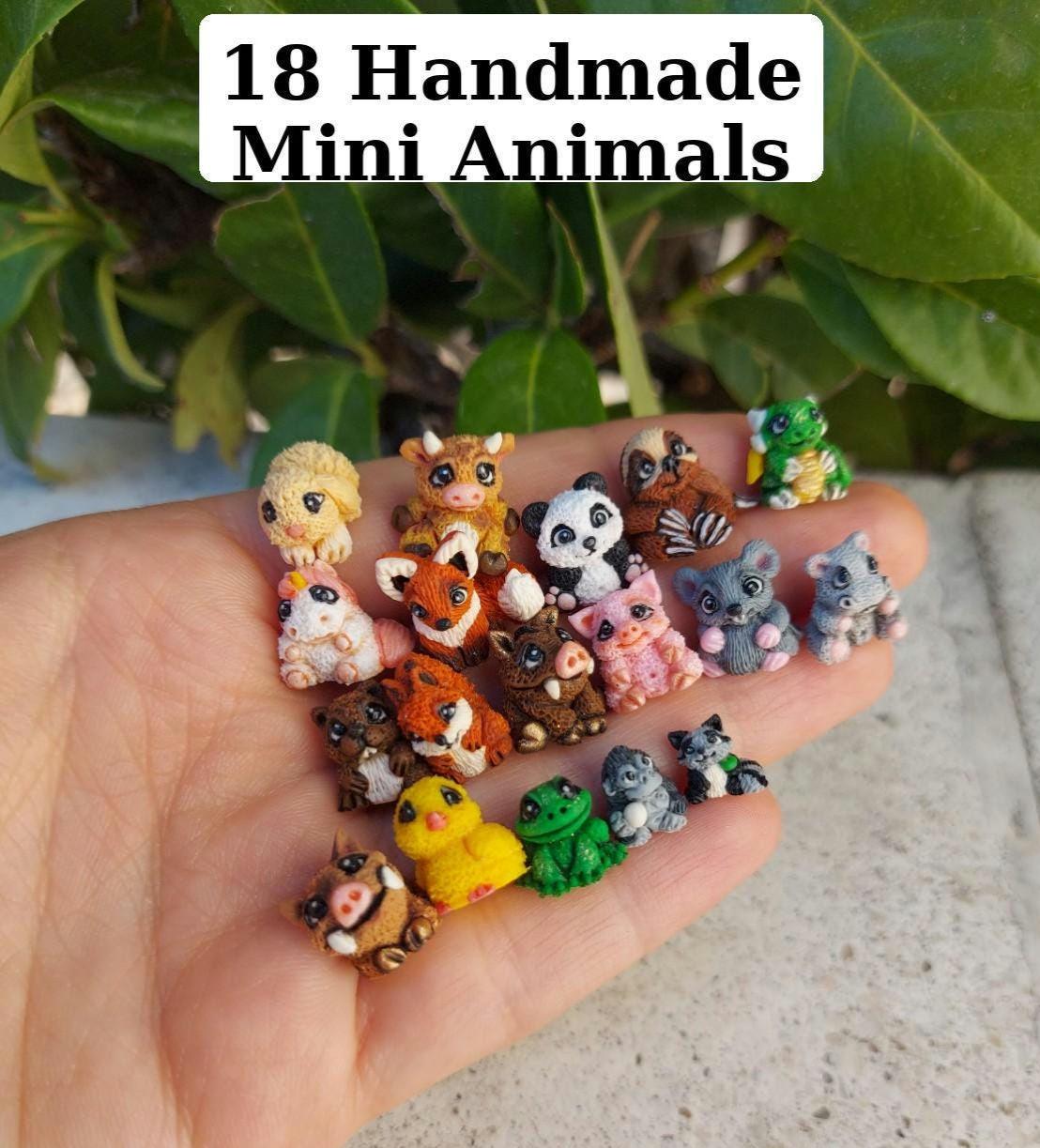 Handmade Polymer Clay Animal Miniature, Collectible Figurine