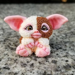 Cute gremlin miniature Mogwai from polimer clay, gremlin Gizmo mini sculpture, cute animal gift, personalized fairy animal miniature