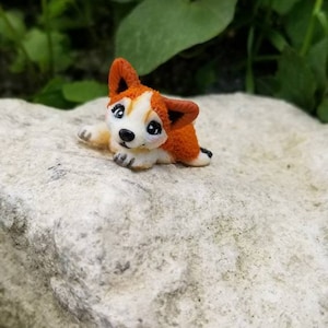 Corgi miniature gift, corgi dog for dollhouse, miniature gift, miniature toy,cute corgi, dog collection miniature, personalized miniature