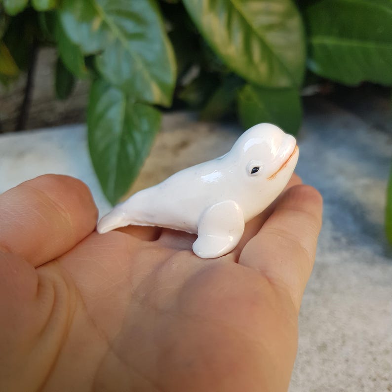 Beluga Whale Gift / Beluga Figurine / Cute Beluga/ Miniature Beluga ...