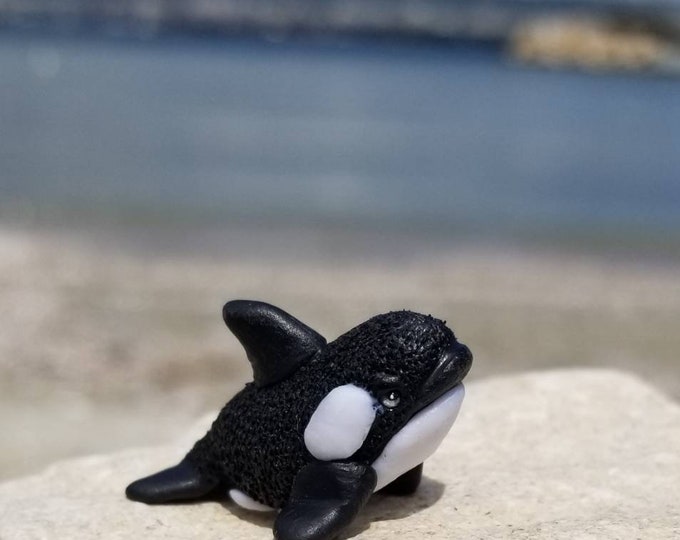 Orca Whale Gift / Orca Figurine / Cute Orca/ Miniature Orca/ Etsy