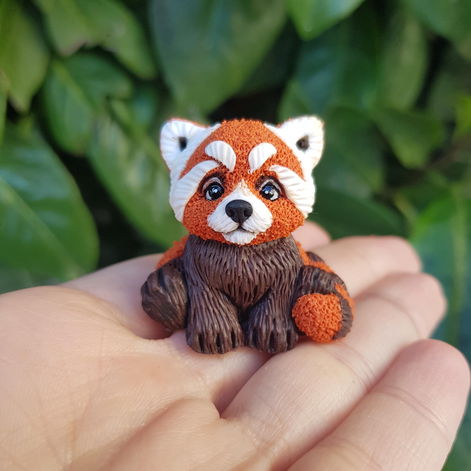 Handmade Red Panda Miniature, Polymer Clay Figurine, Custom Gift - Etsy