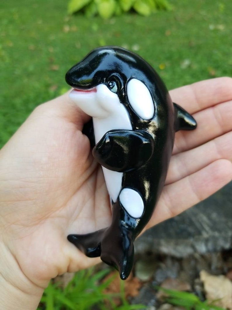 Orca whale gift / orca figurine / cute orca/ Etsy