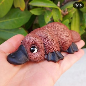 Cute platypus sculpture, platypus  figurine, Australian animal  figurine, platypus lover gift, cute statuette