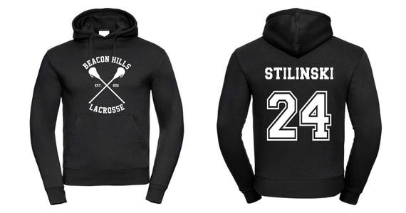 Black Beacon Hills Lacrosse Hoodie Teen Wolf Sweatshirt Sweater Pullover