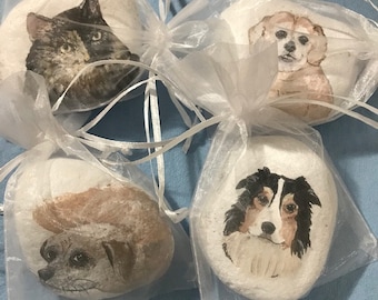 Painted Dog Rock, Pet Portrait For Dog Lovers Gift, Deadline For Christmas Order Is November 15th!