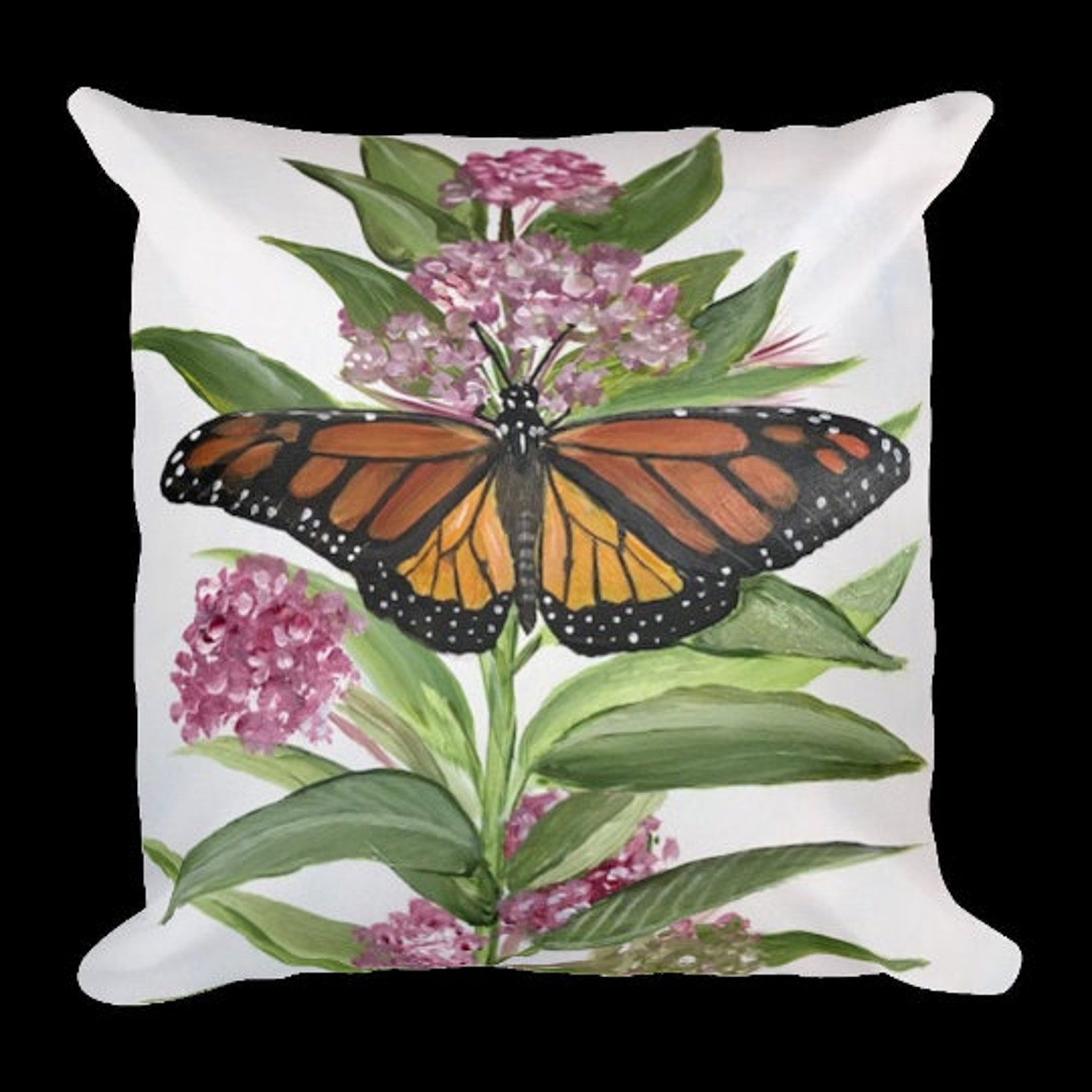 Monarch Butterfly Pillow Original Artwork Pillow Artistic Etsy Canada