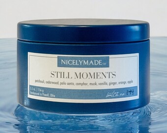 Still Moments Scented Candle: Patchouli, Cedarwood & Palo Santo