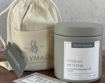 Stress Buster Scented Candle: Yuzu, Bergamot, Patchouli