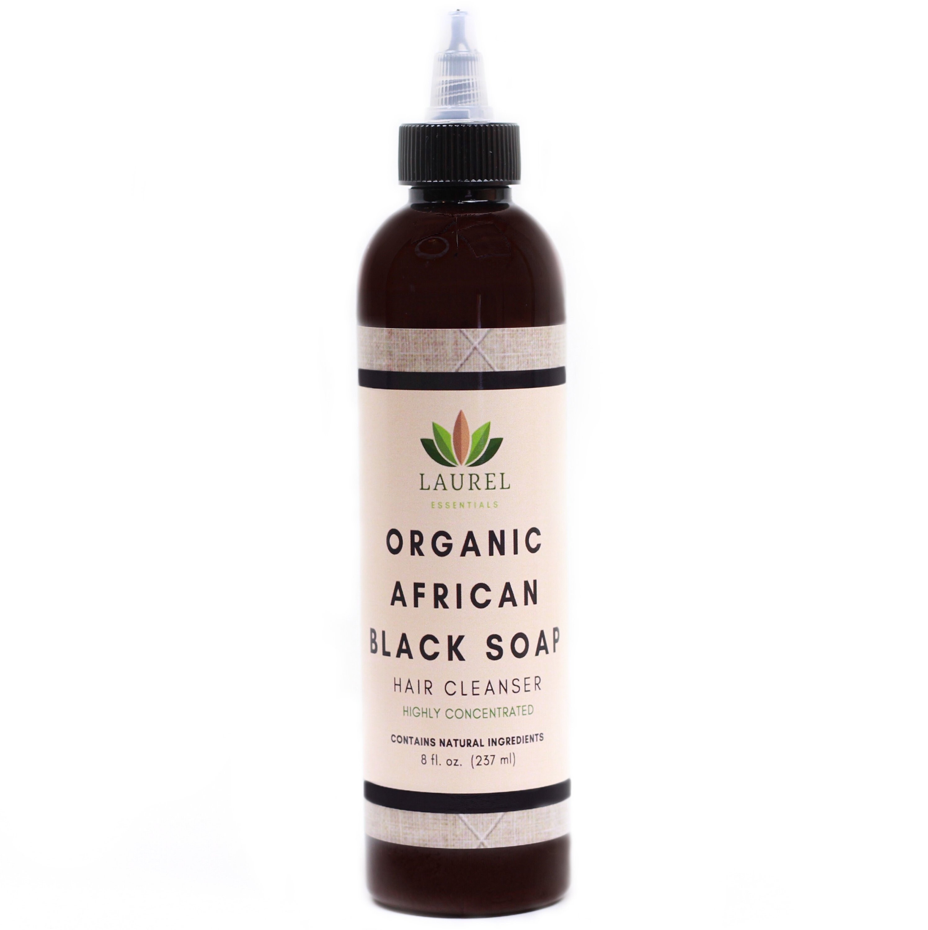 Organic African Black Soap Shampoo 8oz
