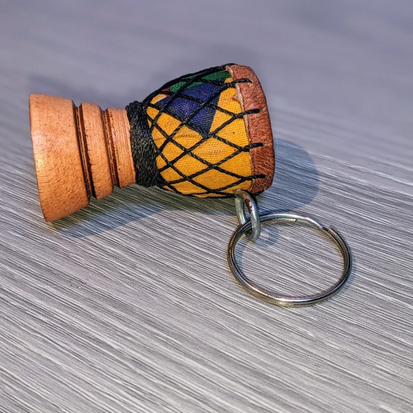 Djembe African Talking Drum Keyring