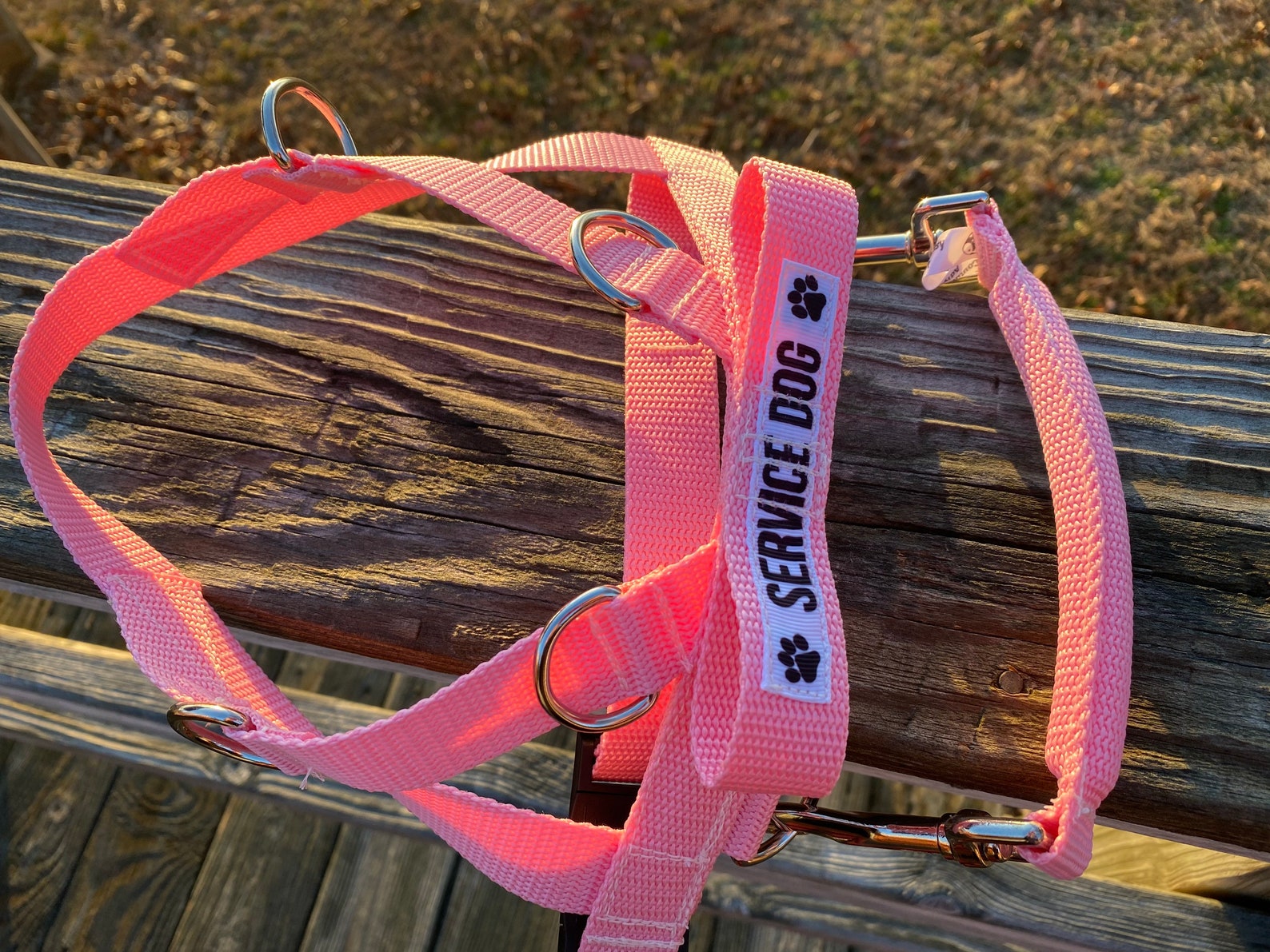 Service Dog pink Harness Etsy
