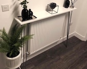 Narrow gloss hallway table console table- white high gloss