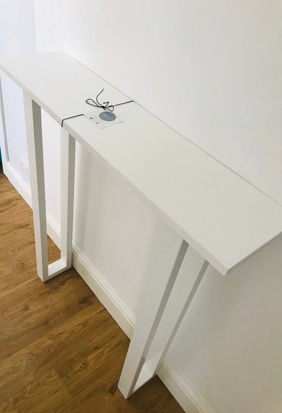 Console Table High Quality White Gloss Top With Frame Legs Console Table High Quality White Gloss, Barb Small Console Table White Gloss Black