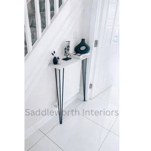 CONSOLE TABLE- High quality marble effect top. Any height legs available!!