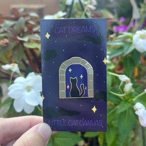 Cat Enamel Pin - Hard Enamel Pin - Cat with Stars