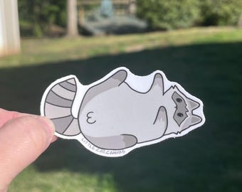 Raccoon Sticker - Funny Raccoon Sticker - Raccoon with balls - Cute Raccoon - Vinyl Sticker - Animal Sticker - Waterproof - Weatherproof