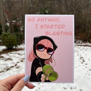 Anya Forger Print - So Anyway I started Blasting - Anime Print - Spy Fam