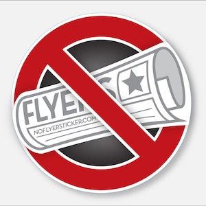 No Flyers Magnet - 3" dia.