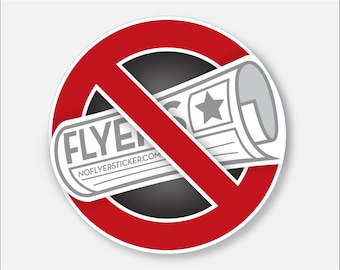 No Flyers Magnet - 3" dia.