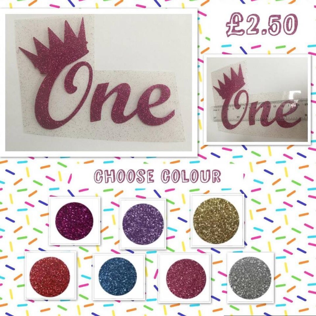 Iron on Glitter Clothing Transfer Decal / Birthday Number With Etsy UK