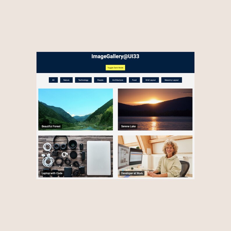 Customizable Image Gallery UI Kit Elegant HTML & CSS Template for ...