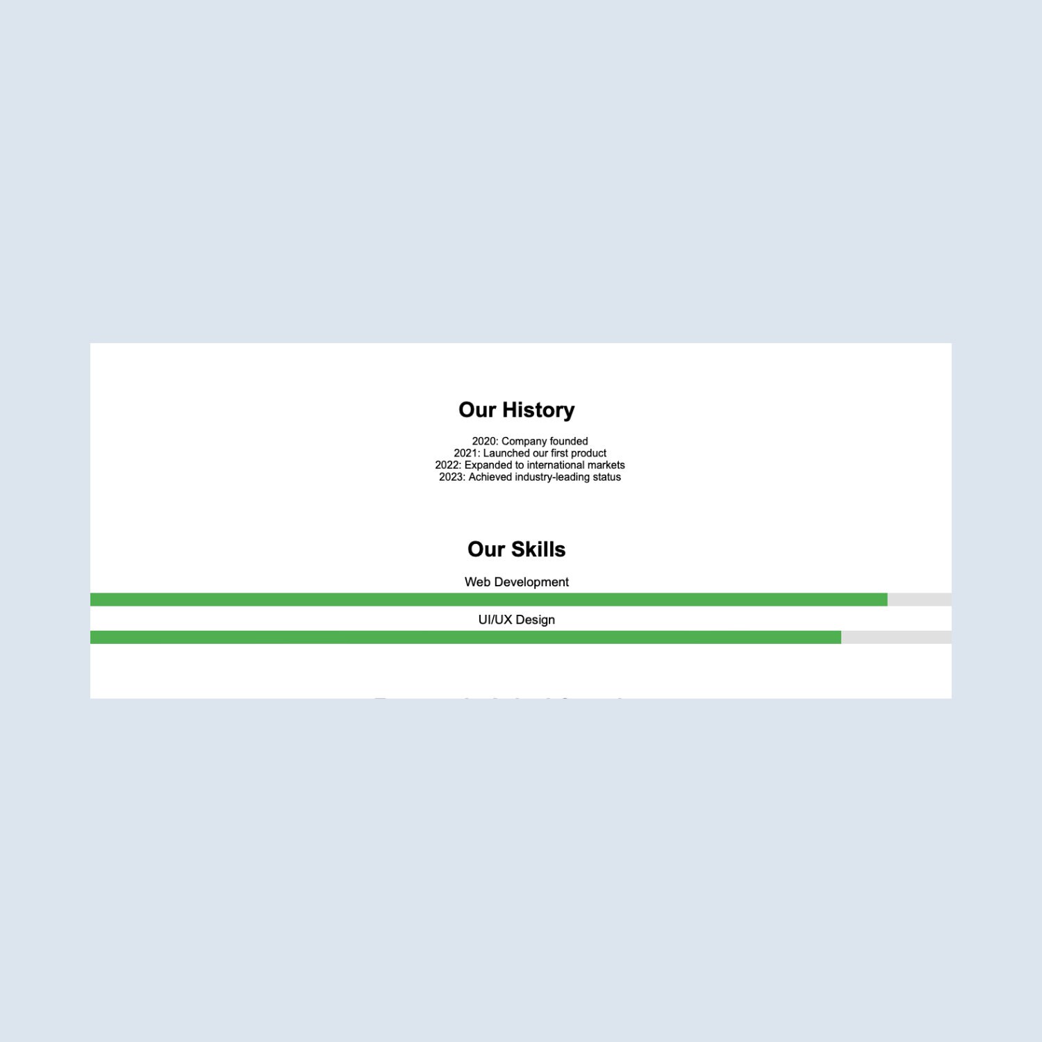 Customizable About Us Page UI Template Editable HTML/CSS Design for ...