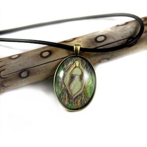Tree Goddess Pendant / dryad and druid elven nature goddess art jewelry for tree huggers