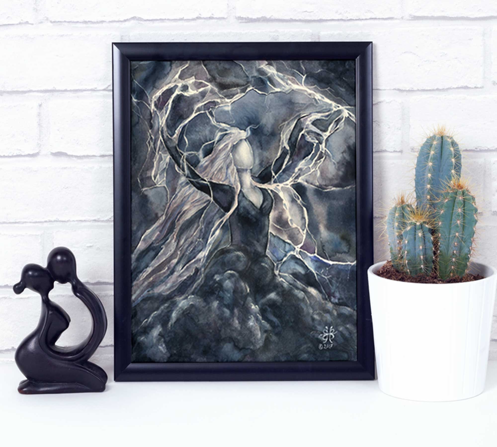 Storm Goddess Print Woman Of Power Nature Goddess Art Dark Etsy Canada