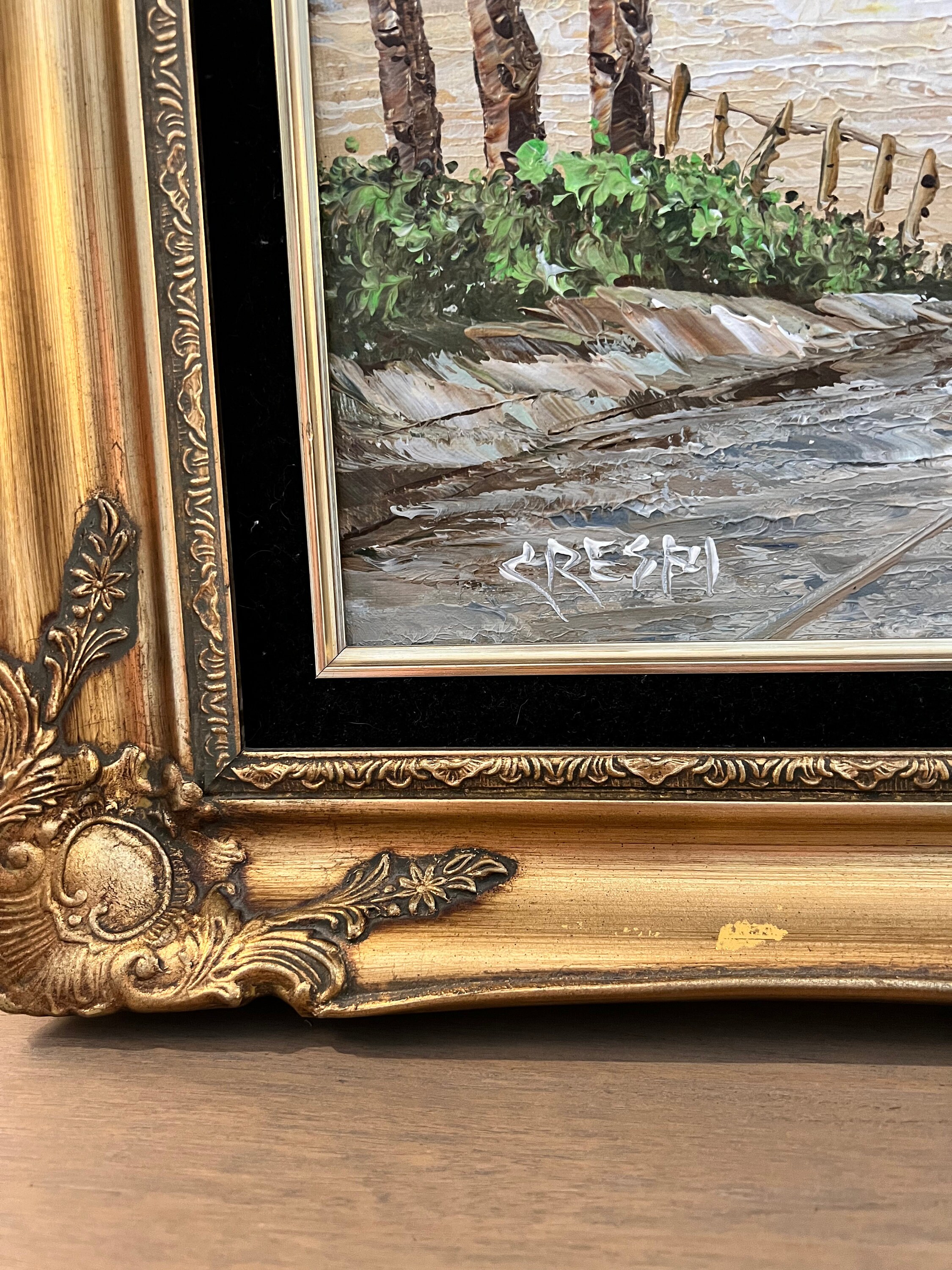 Original David Crespi Documented American Impressionist Painter Impasto
