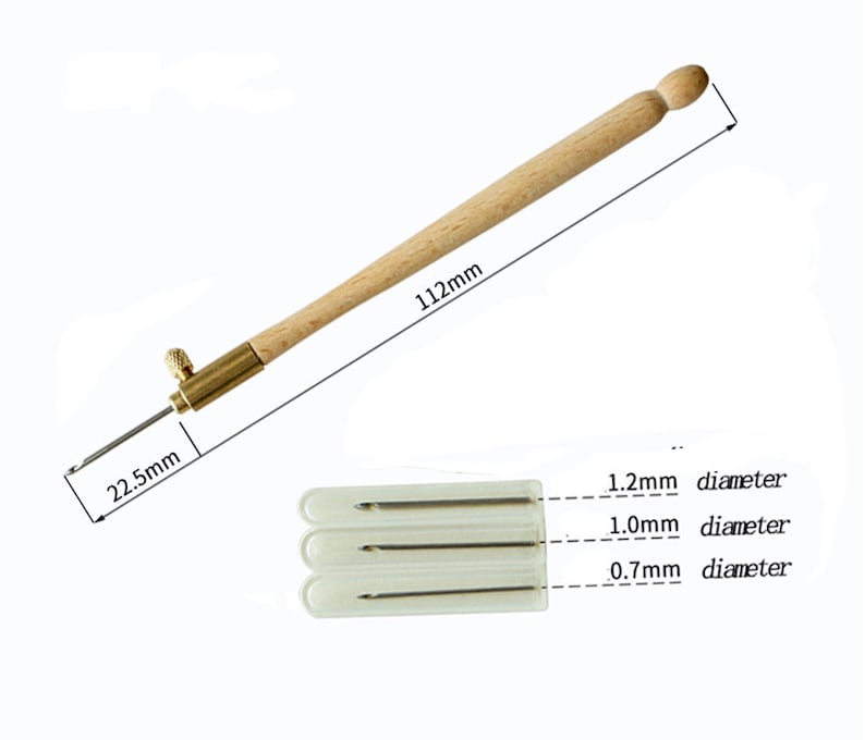 Tambour hook with 3 needles beading tool embroidery tools Etsy