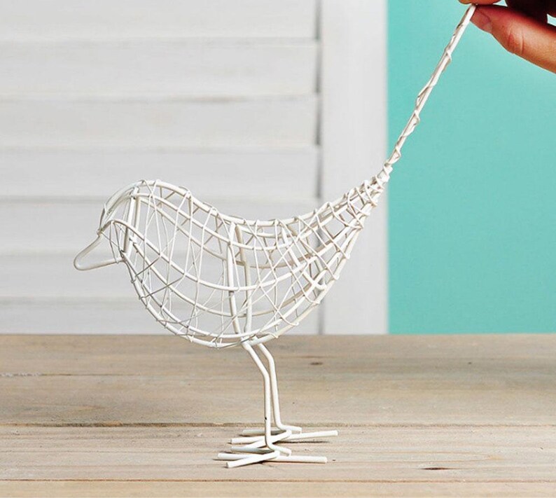Wire bird sculpture bird ornament garden decoration Etsy