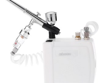 Air brush compressor kit dual action spray gun professional painting equipment