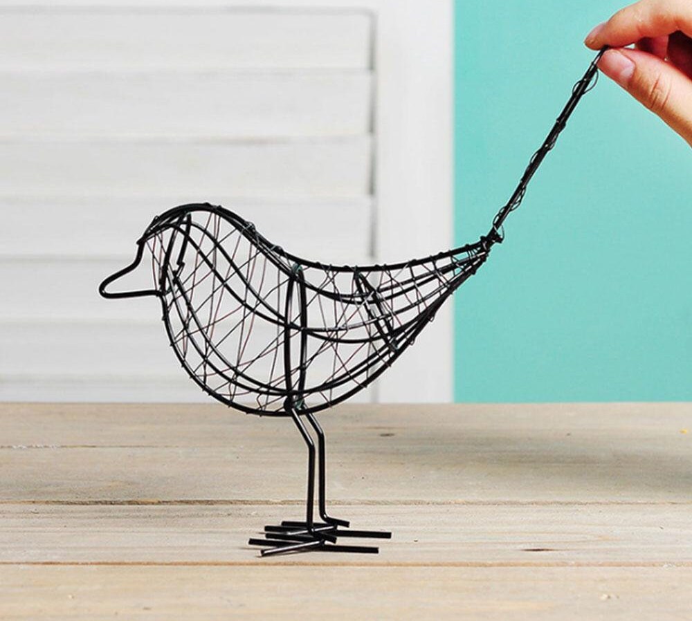 Wire bird sculpture bird ornament garden decoration Etsy