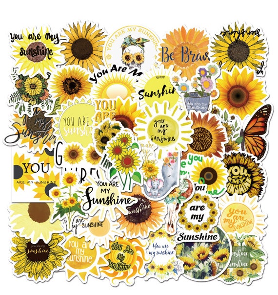 Sunflower Stickers Pack Cute Stickers for Laptop Floral Etsy