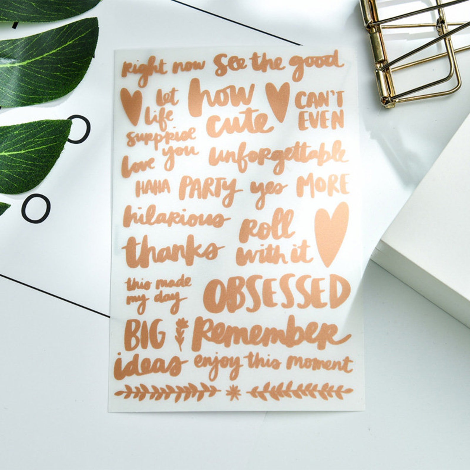 Transfer Paper 4 Pieces Rub On Transfer Stickers For Planner Etsy