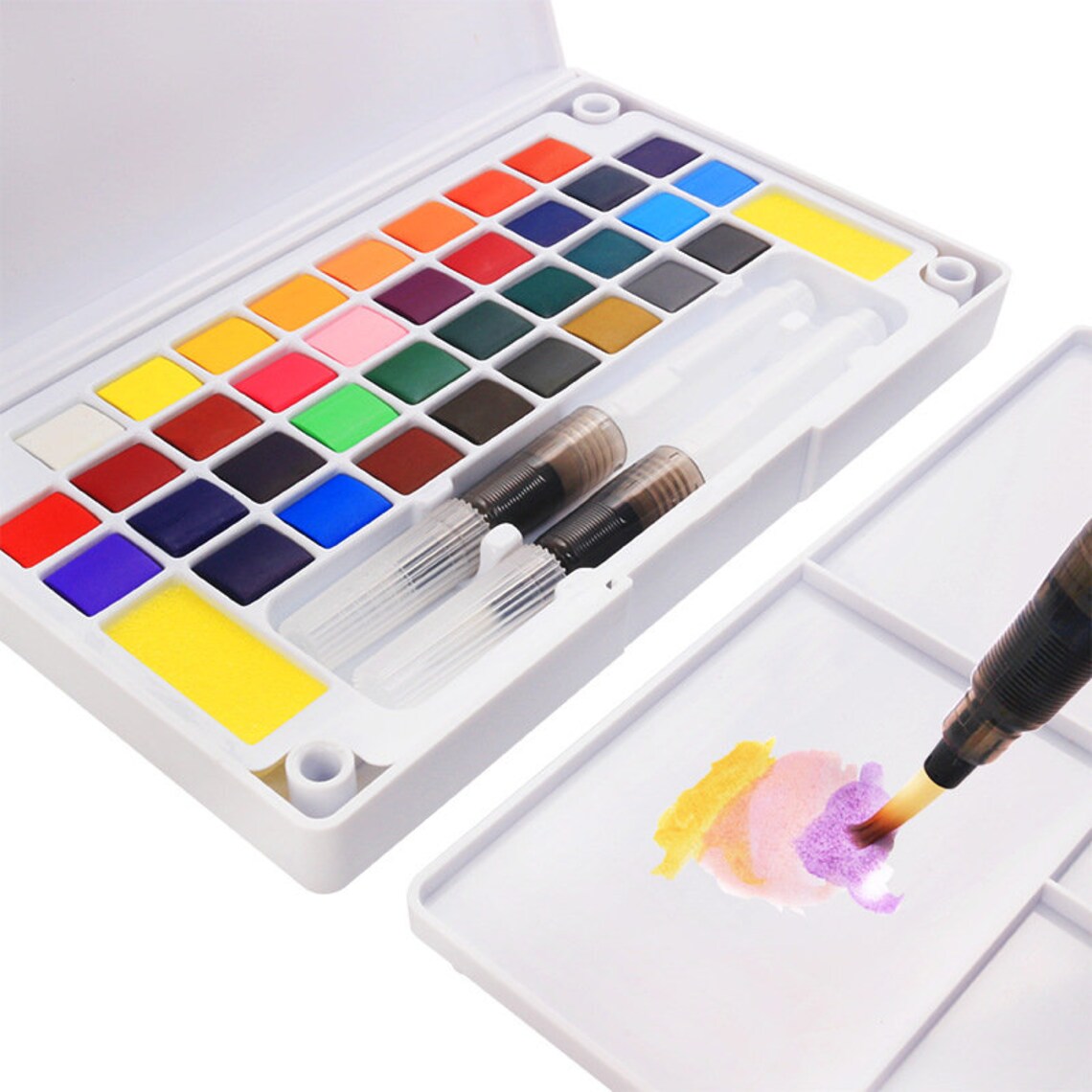 Watercolor paint set with palette Etsy