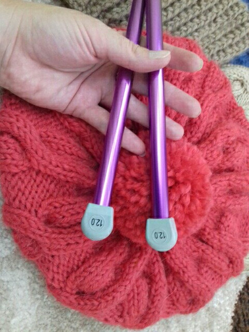 Long needles 35cm single point knitting needle set Etsy