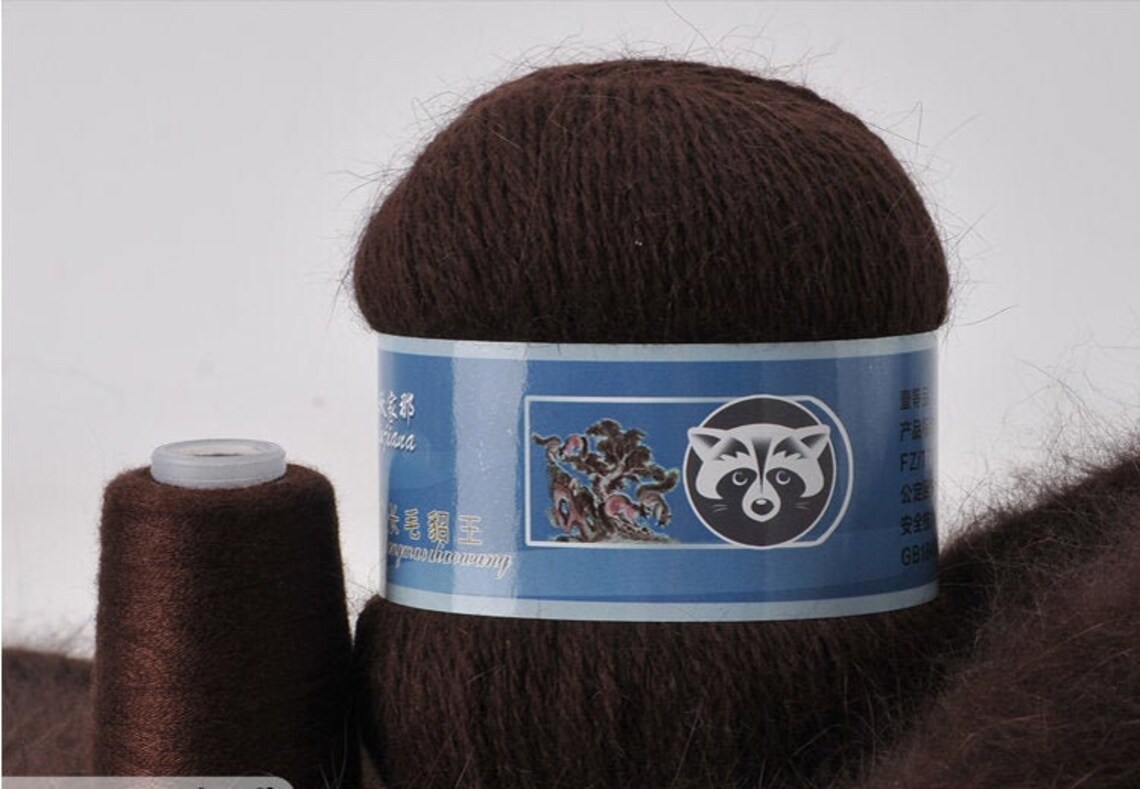 Mink fabric cashmere yarn 50 gram plus 20 gram matching thread Etsy